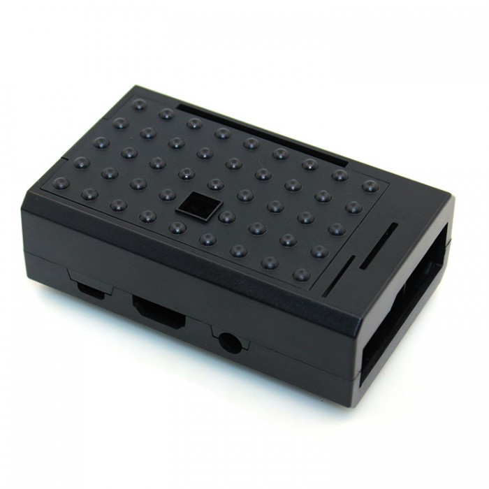 Black Shell Case with Support for Camera install on Case Cover - Raspberry Pi